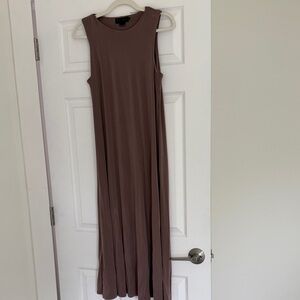 Hatch Sleeveless Taupe Midi Dress